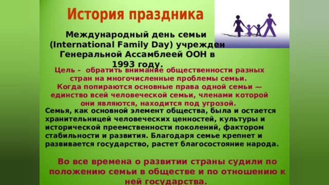 15 МАЯ — МЕЖДУНАРОДНЫЙ ДЕНЬ СЕМЬИ